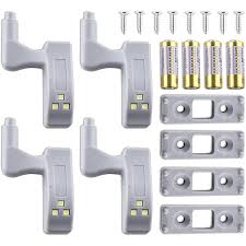 Automatic Cabinet Hinge LED Light 4-Pack