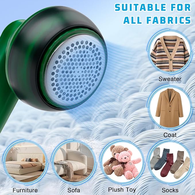 Rechargeable Fabric Lint Remover with 6 Blades